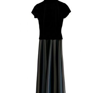 Black Velvet Dress Evening Dress Satin Gown Long Dress Dress Bari-Jay Dress